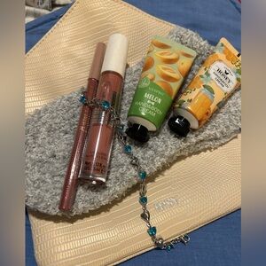 Cozy Gray Socks with Beauty Essentials